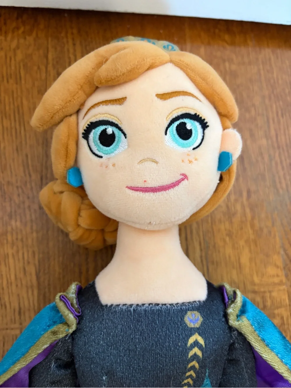 Disney Queen Anna Plush Doll in Teal and Purple - Kids Toys